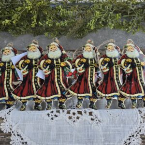 Jolly Old St Nick Metal Ornament-Set of 6- 5.5 inch